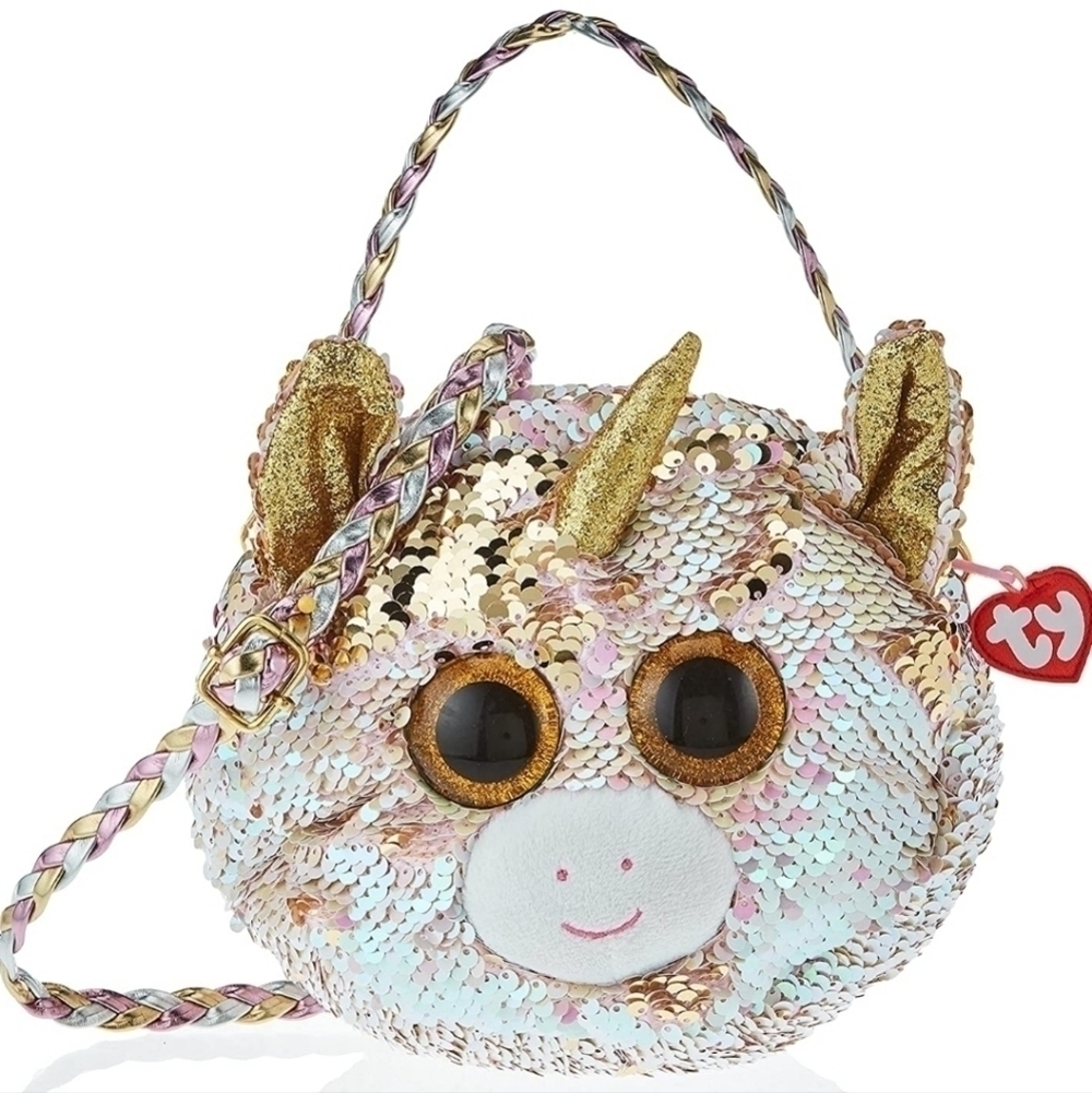 TY Fantasia Sequin Unicorn Crossbody Purse